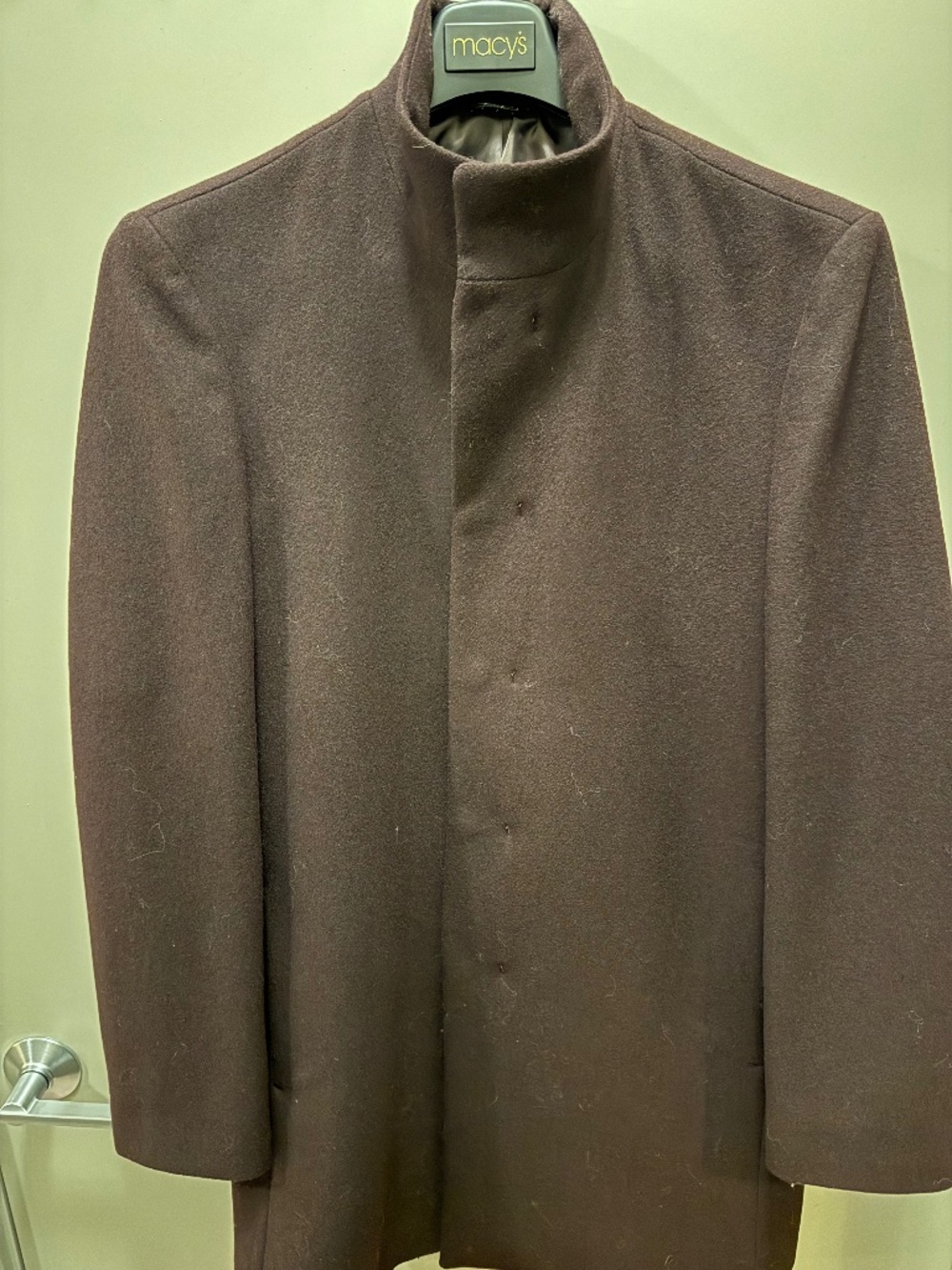 Calvin Klein overcoat, brown, size 40R